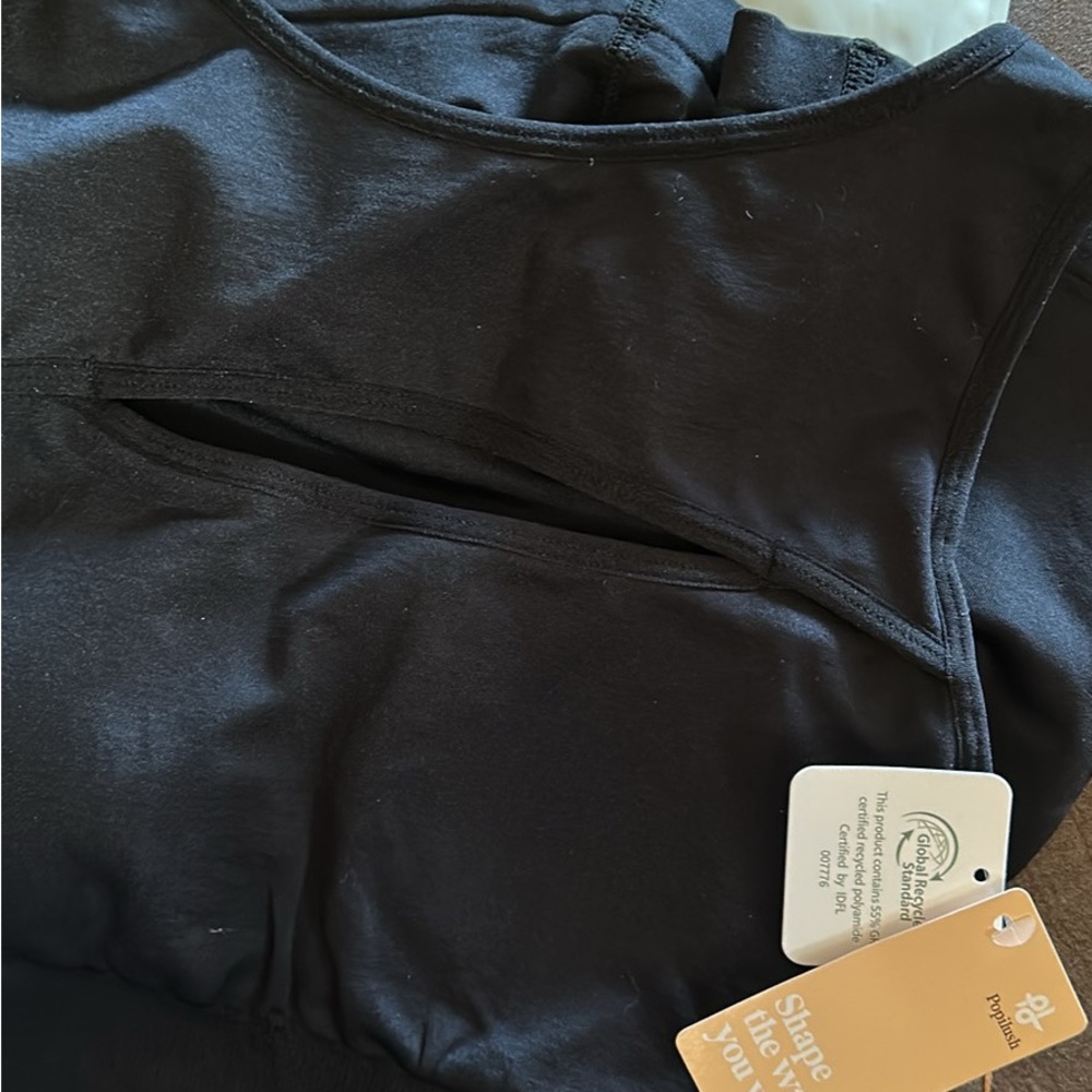 Black Sleeveless Top with Cutout Detail